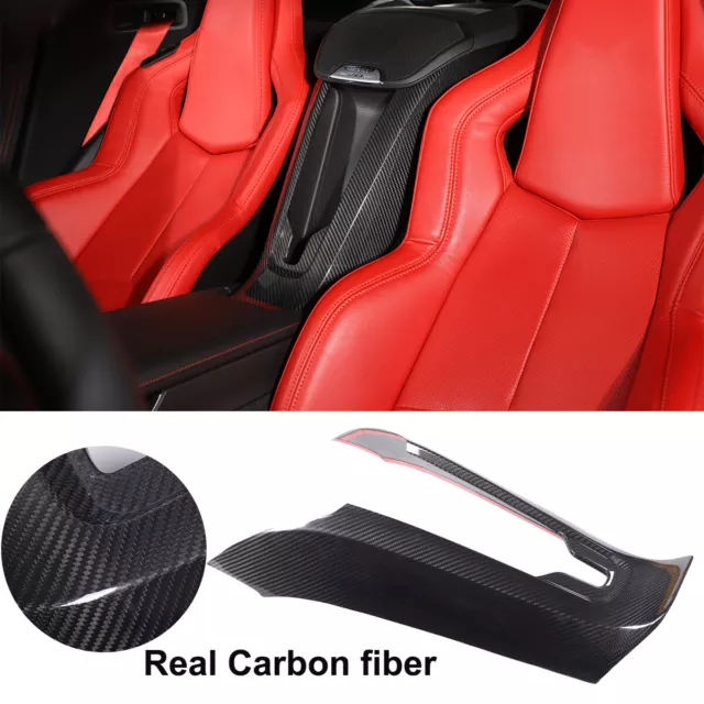 Real Carbon Fiber Waterfall Console Wireless Charger Cover für Corvette C8 20-23