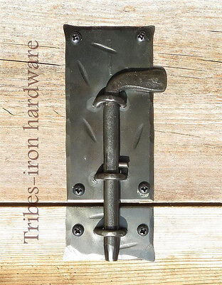 Slide Bolt Door Latch Forged Wrought Iron Cabinet Lock Antique Cabinet Catch DIY 3