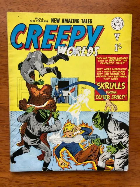 Fantastic Four 2 Marvel 1962 - This is the UK Creepy Worlds version - SKRULLS
