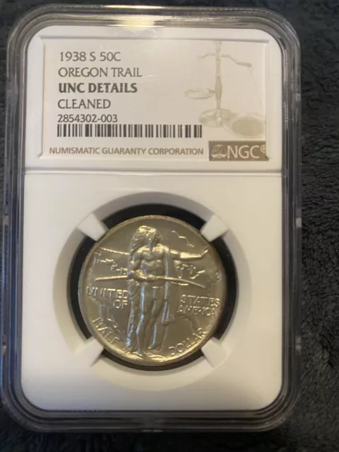 1938-S 50c Oregon Half Dollar NGC UNC details