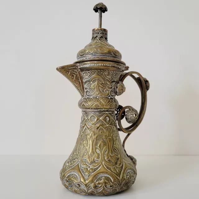 Antique Dallah Coffee Pot, Omani Nizwa, Bedouin Islamic, Arab Art, Brass Copper