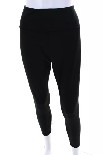 Reformation Womens Cotton Knit High Rise Pull On Leggings Pants Black Size XL