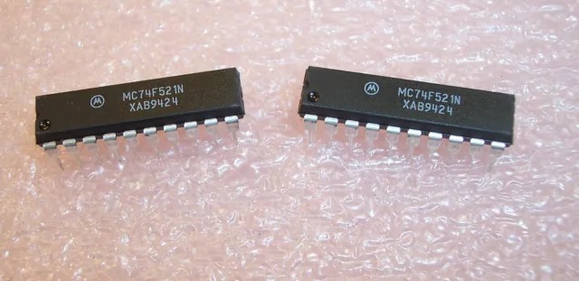 Qty (18)  Mc74F521N Motorola 20 Pin Dip 8-Bit Identity Comparator Nos 1 Tube
