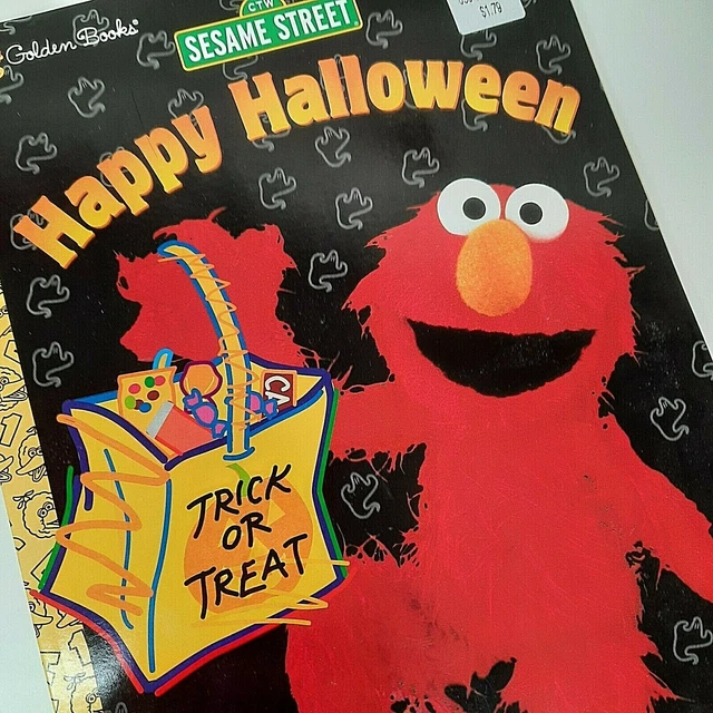 SESAME STREET HAPPY Halloween Super Coloring Book Bert Ernie Mazes New 