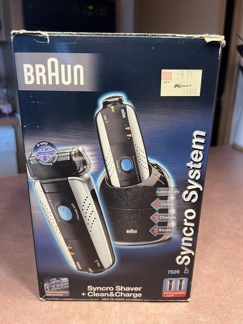 Nuevo Sistema Braun 7526 Syncro Afeitadora y Carga Limpia Caja Sellada