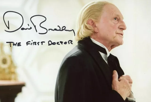 DAVID BRADLEY DR WHO SIGNED AUTOGRAPH 6x4 inches PRE-PRINTED PHOTO POSTCARD SIZE