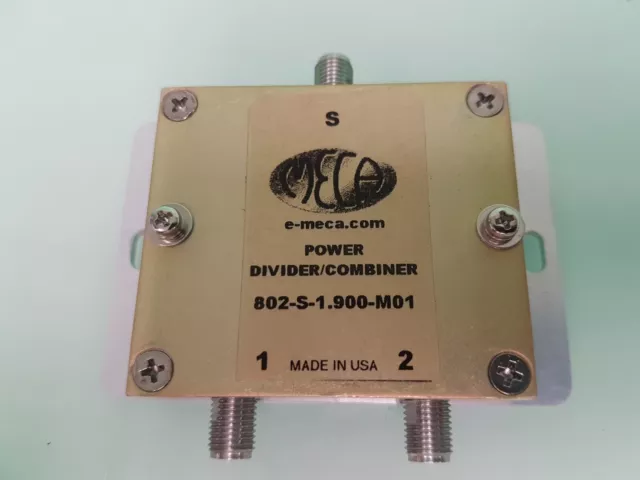 RF Power Divider / Splitter 2-Way, MECA 802-S-1.900-M01, SMA(f) .8-3 GHz