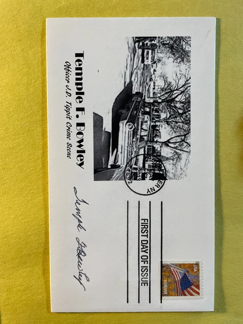 Signed Temple F. Bowley First Day Cover Autograph Fdc - Jfk Assassination