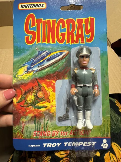 Vintage Stingray Captain Troy Tempest Figure New Carded 1992 Matchbox toy BNIB