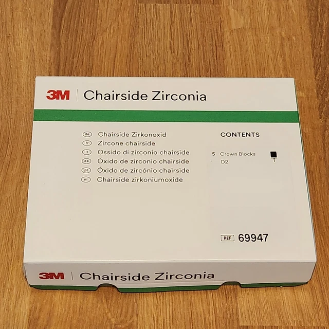 CEREC 3M Chairside Zirconia - 5 Crown Blocks D2 - REF 69947
