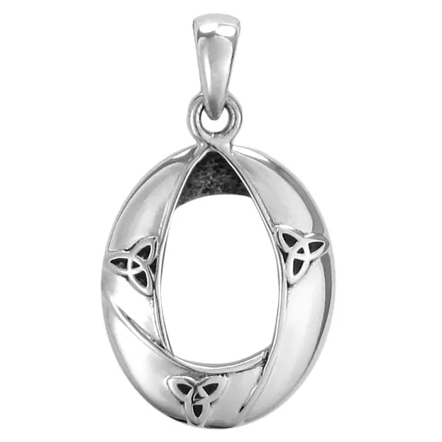 Sterling Silver Celtic Knot Woven Triquetra Pendant - Trinity Knotwork Jewelry