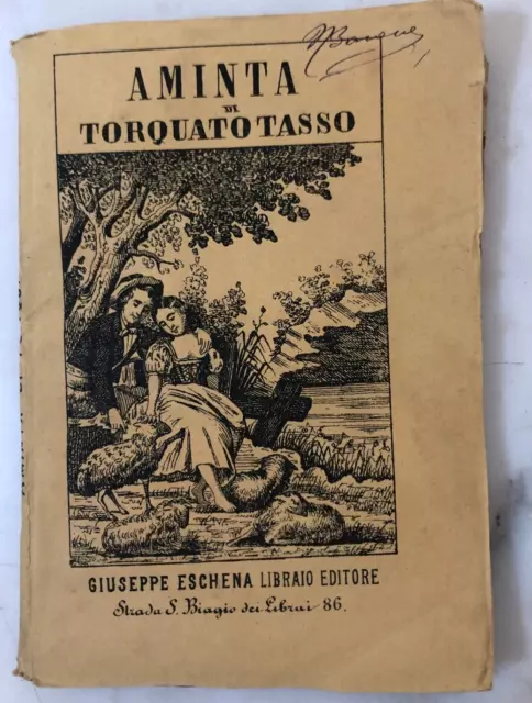 Rarissimo Antico libro 1881 Aminta Torquato Tasso