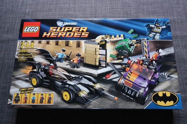 Lego batmobile and two face chase best sale