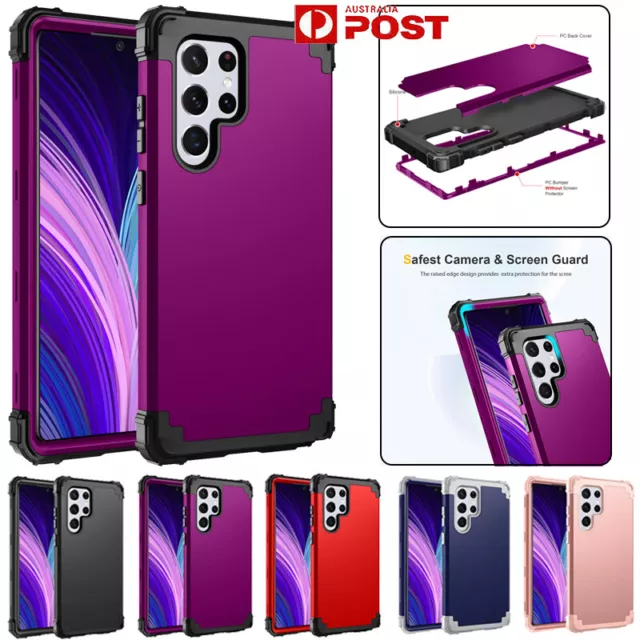 For Samsung S24 S23 S22 S20 FE Plus Ultra Case Armor Heavy Duty Shockproof Cover