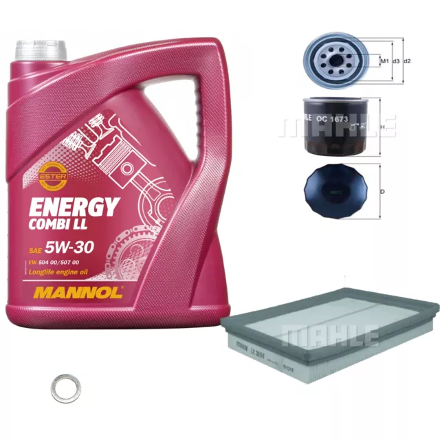 MAHLE Inspektionspaket 5L MANNOL 5W-30 Energy Combi LL für KIA Carens III 2.0