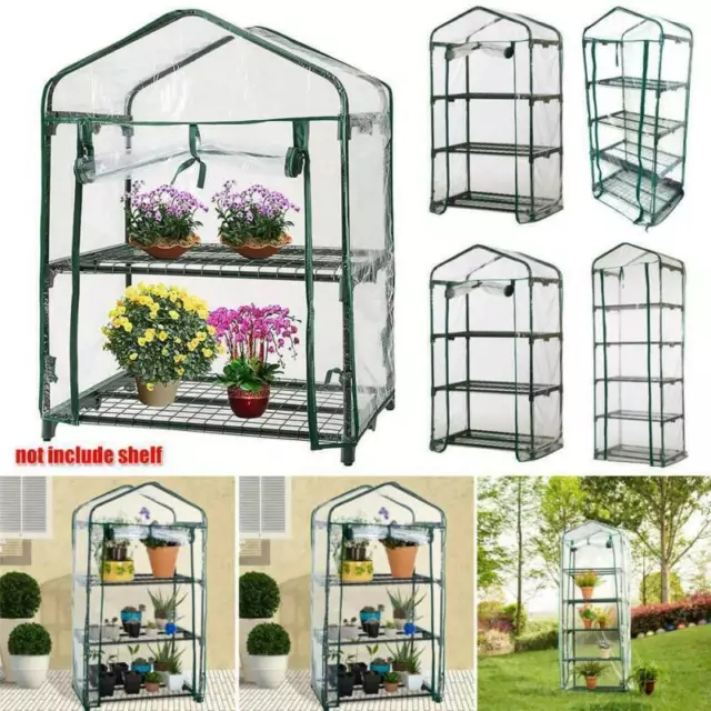 Small Greenhouse Grow House Plants Protector Reinforced PVC Cover NO SHELVES∝