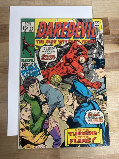 Daredevil #70 1970 Bronze Age Key 1st Appearance The Tribune Marvel Comics MCU