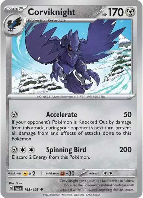 Corviknight (148/193) (Reverse Holo) Paldea Evolved - Pokemon TCG [Near Mint]