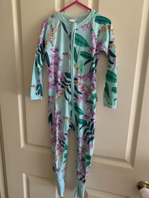 Bonds Baby Wondersuit Zippy 2016 Floral Print Exotica Florrica Aqua Size 3 GUC