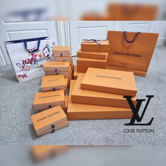 17x17x7cm Genuine Louis Vuitton LV Full Set Box Dust bag/Ribbon/Carrier  bag/card