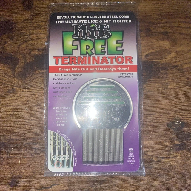 NEW Nit Free Brand Terminator Comb Head Lice Stainless Steel uni-sex Essential