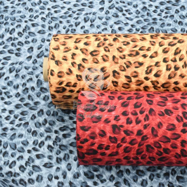 Tier Leopard Druck Gepard Katzenhaut 100 % Baumwolle Stoff Nähen Handwerk Meter FQ 2