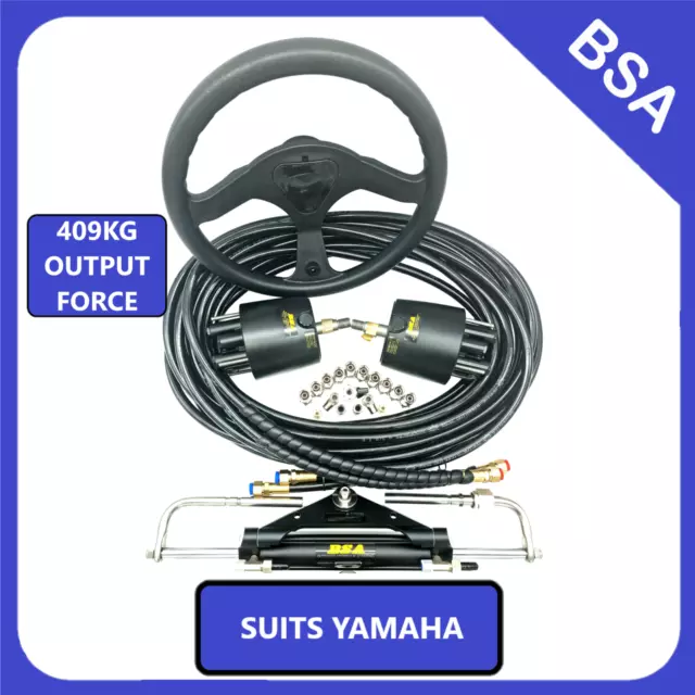 Boat Steering Kit Suits Yamaha Outboards Standard Wheels 409KG Hydraulic Force