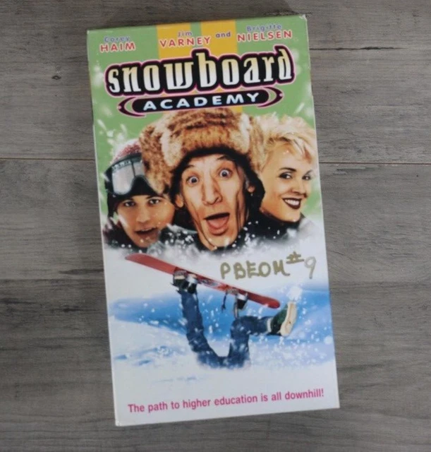 VINTAGE SNOWBOARD ACADEMY VHS Bande Film 1997 Corey Haim Jim Varney EUR