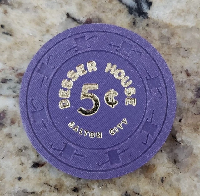 5 Cent Desser House Salton City California Casino Chip