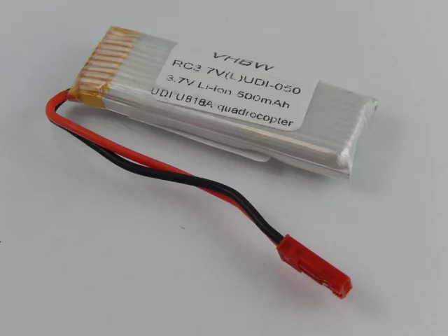 Batteria per UDI U818A Quadrocopter 500mAh 3,7V Li-Ion