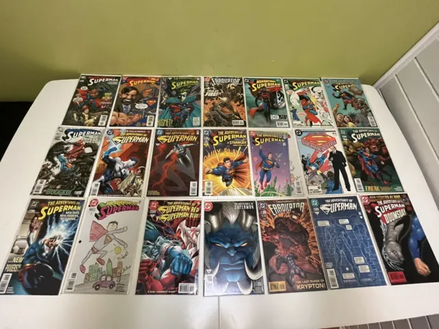 DC The Adventures of Superman Comic Book Lot 47 books all bagged and boarded