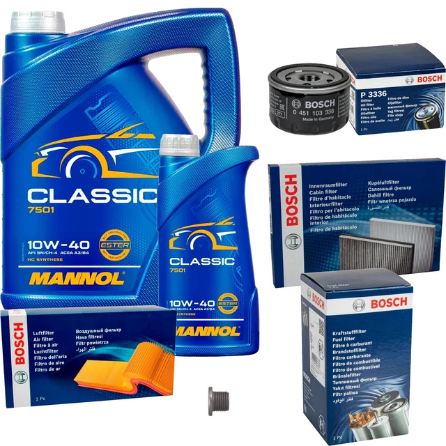 MANNOL Motoröl 10W-40 – 6 Liter + 2x Motor Flush Additiv