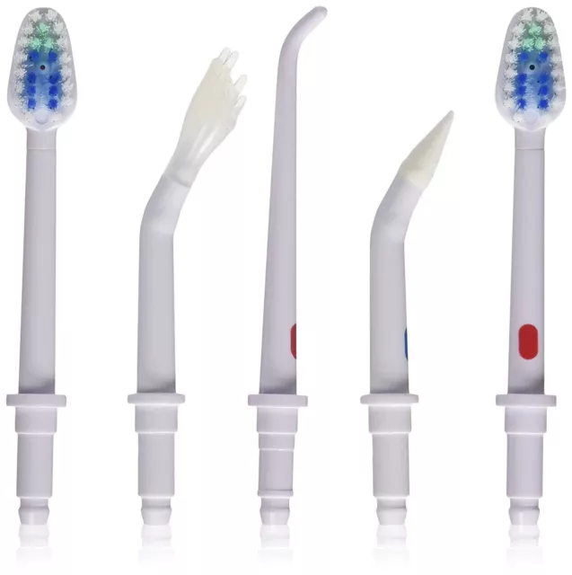 Puntas de chorro de agua codificadas por colores dentales de repuesto Interplak by Conair paquete de 5 puntas