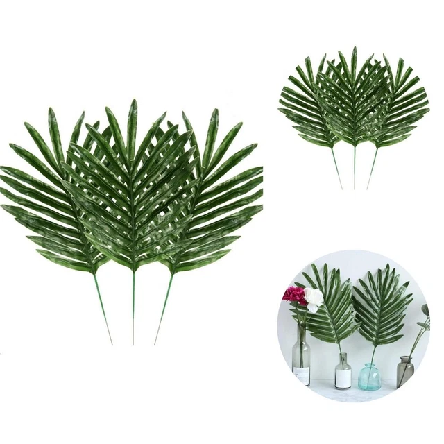 12 piezas Planta de simulación de artesanía fina hojas de cícadada falsas colores vibrantes