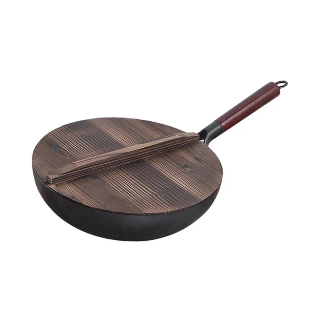 Wok Pan Ustensiles De Cuisine Wok De Cuisson à Long Manche Non Pour