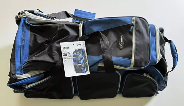 Travelers Club Luggage 30 Inch Multi Pocket Rolling Upright Duffel Bag NEW
