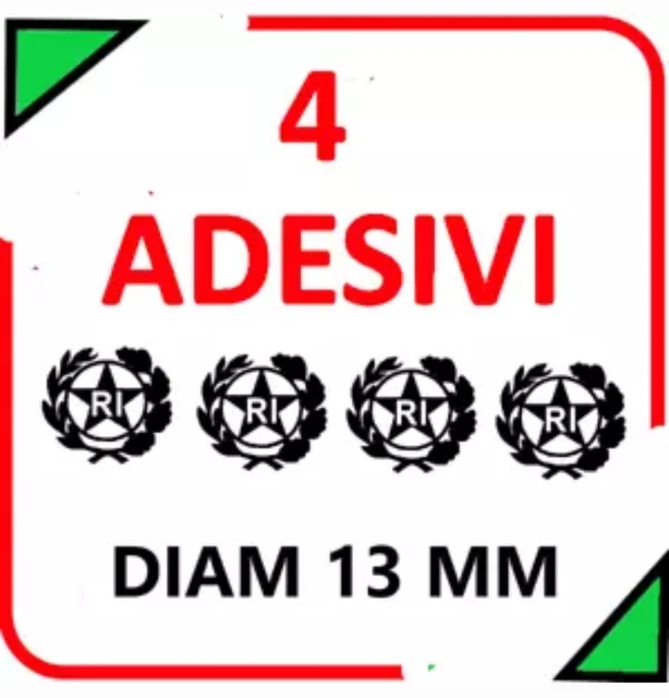 Bollino Stella Per Targa Auto D'epoca Adesivo Stemma Logo Repubblica Italiana Con Stella - Per Restauro Targhe D'Epoca O Decorazione Stemma Adesivo Targa D'epoca Italiano - Foto 2