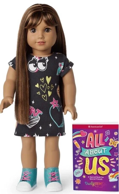 AMERICAN GIRL TRULY ME  DOLL #122 long BROWN HAIR BANGS New Joss Mold