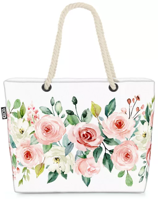 VOID Tasche Rosen Bordüre Blumen-Muster Hochzeit Garten Rosen-Blüten