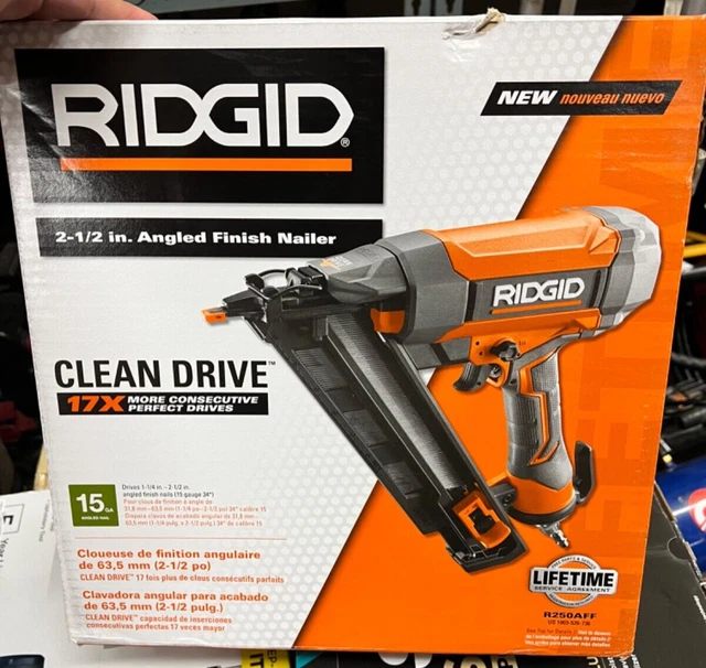 NEW RIDGID R250AFF 15Gauge Angled Finishing Nail Gun 135.00 PicClick