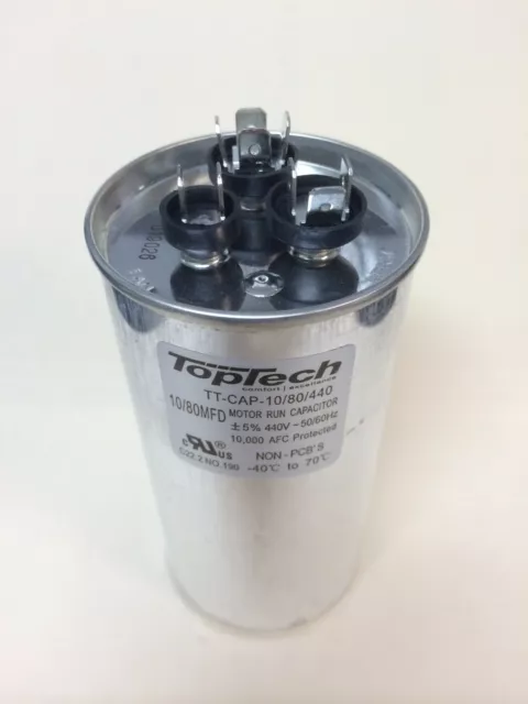 new One Run Capacitor 10+80 80/10 10/80 uf MFD 370v 440v AC Motor 440 vac V