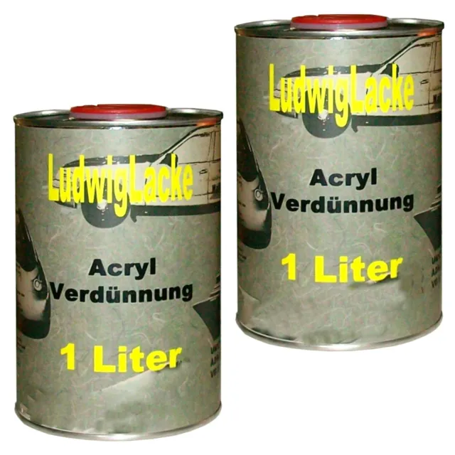 2K Acryl Verdünnung 2 x 1 Liter kurz Autolack und RAL LACK  Acrylverdünner