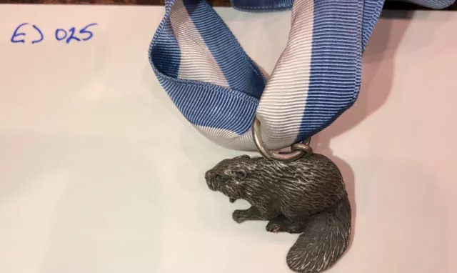 Vintage Boy Scouts of America Sterling Silver Silver Beaver Award Medal