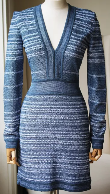 Balmain Stretch Knit Mini Dress Fr 40 Uk 12 2