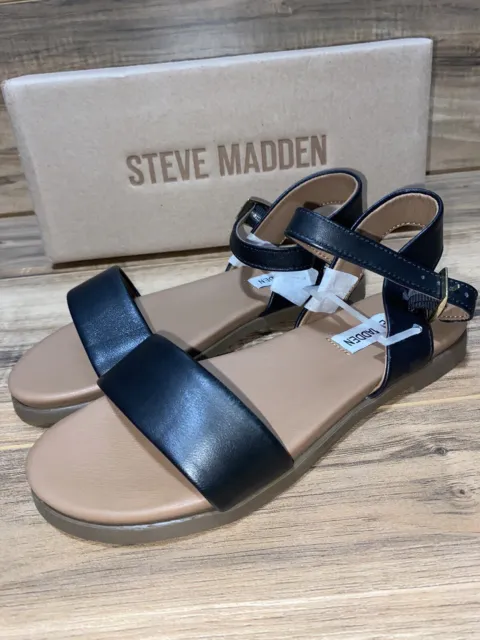 🔥NIB🔥 Steve Madden Women's Dina Flat Sandal, Black, Sz 5.5