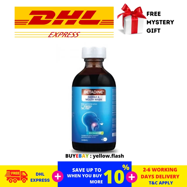 2 X Betadine Gargle & Enjuague Bucal 240ml Povidona Yodada 1.0% ENVÍO RÁPIDO