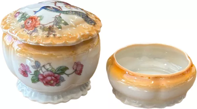 Victoria China Czechoslovakia  Trinket Box, Sugar bowl box container set