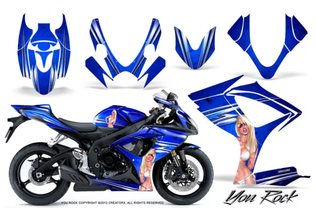 Suzuki Gsxr Gsx 600 750 2006-2007 Kits Graphiques Creatorx Autocollants Yrbl