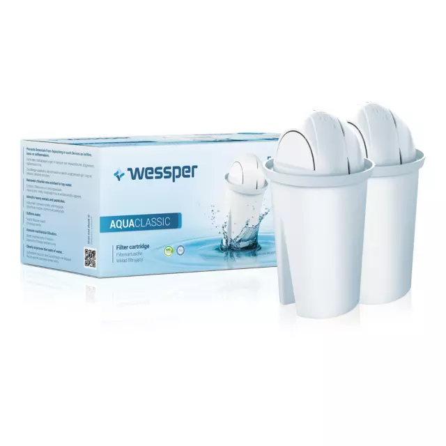 12xWessper AquaClassic Wasserfilter für BRITA DAFI PearlCo Glas Classic WES002