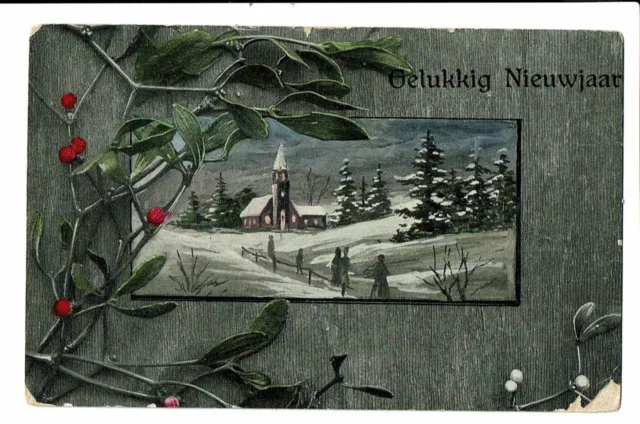 CPA - Carte postale-Belgique- Gelukkig Nieuw Jaar -Kerk  -1909 S3861